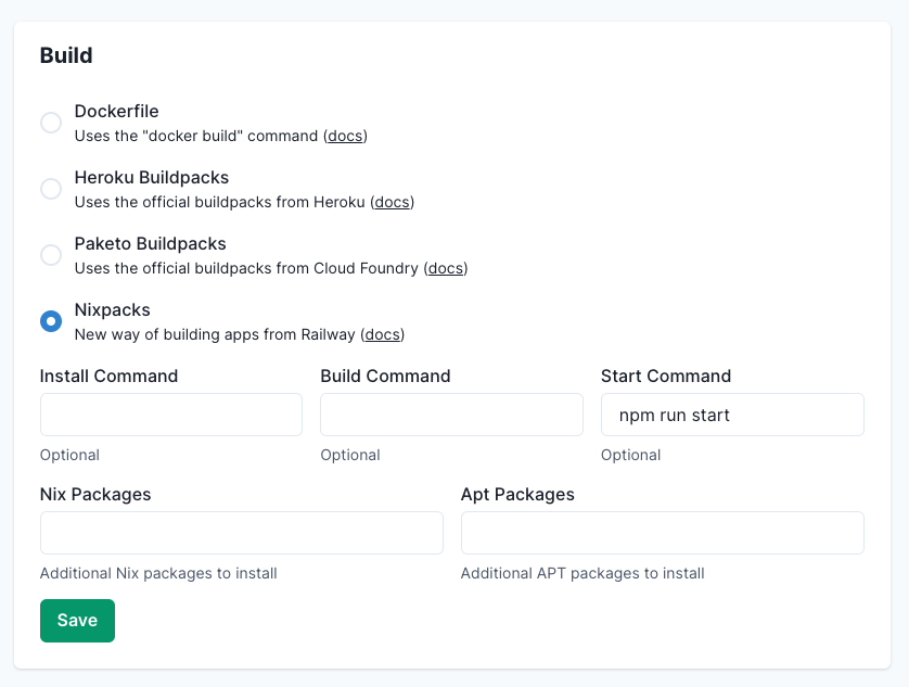 Project creation in EasyPanel